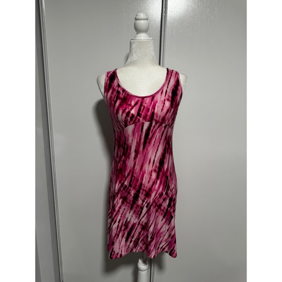 Linea Donatella Other - Linea Donatella Pink Tie Dye Lace Back Chemise Nightgown Sleep Dress Sleeveless
